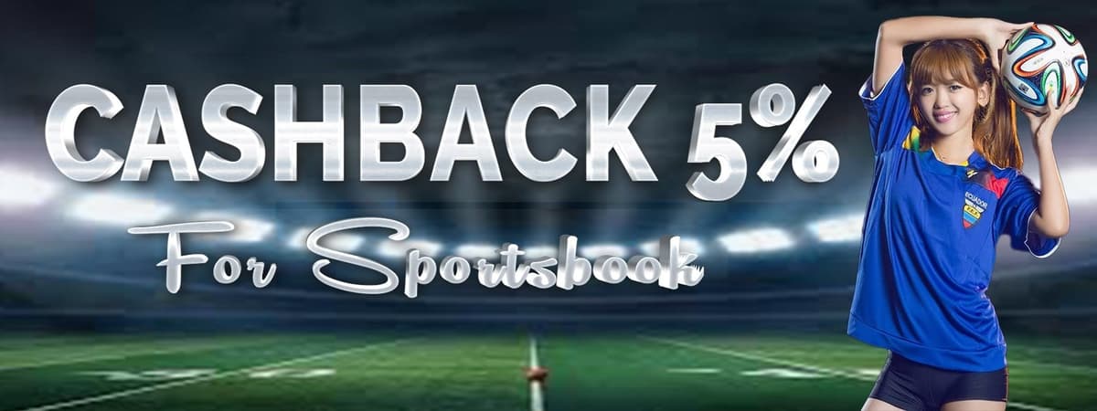 Sportsbook Cashback 5% Banner