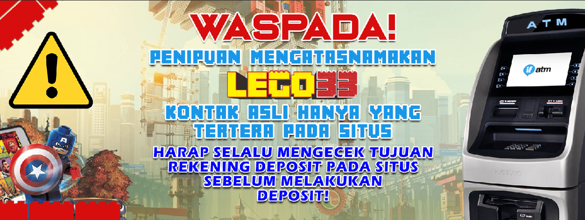 LEGO33 WASPADA Banner