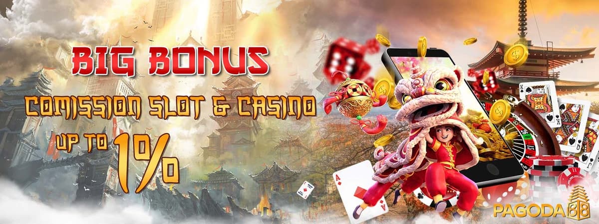 Bonus Commission Live Casino & Slot Up To 1% Banner