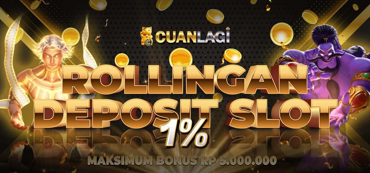 BONUS ROLLINGAN MINGGUAN SLOT UP TO 1%