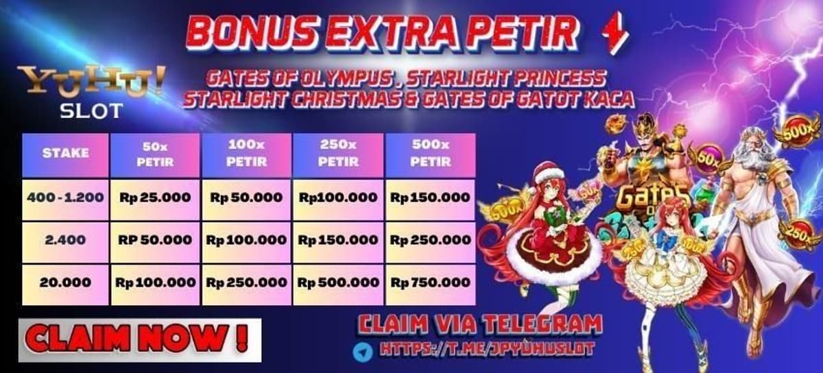 EVENT BONUS PETIR YUHUSLOT !!!