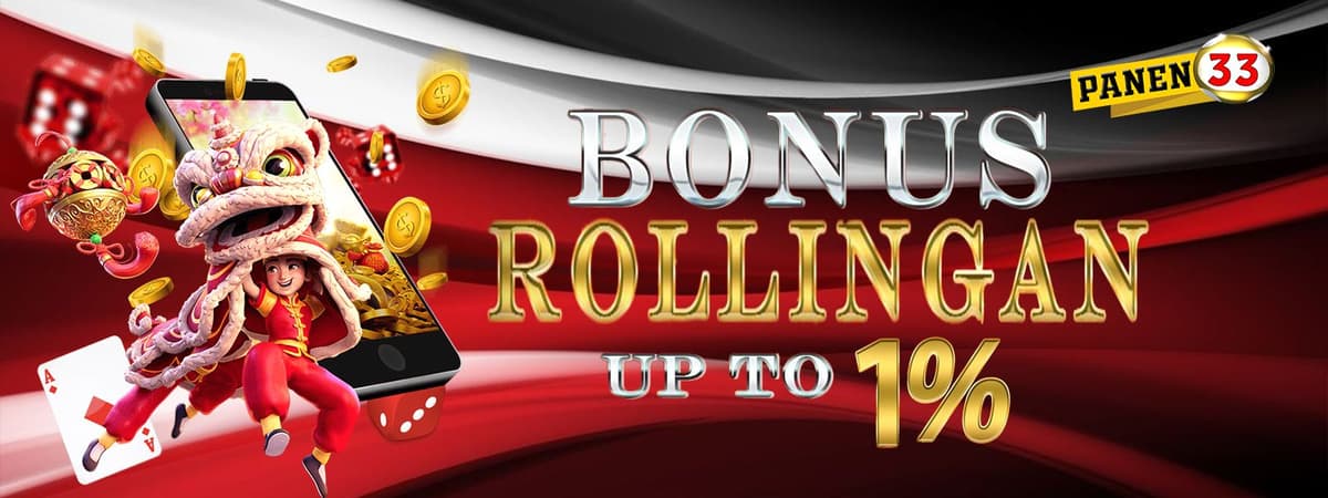 BONUS ROLLINGAN SLOT % LIVE CASINO Banner