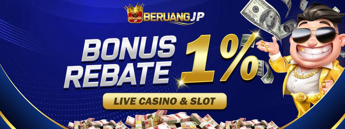 Bonus Rebate Live Casino & Slot Games 1% Banner