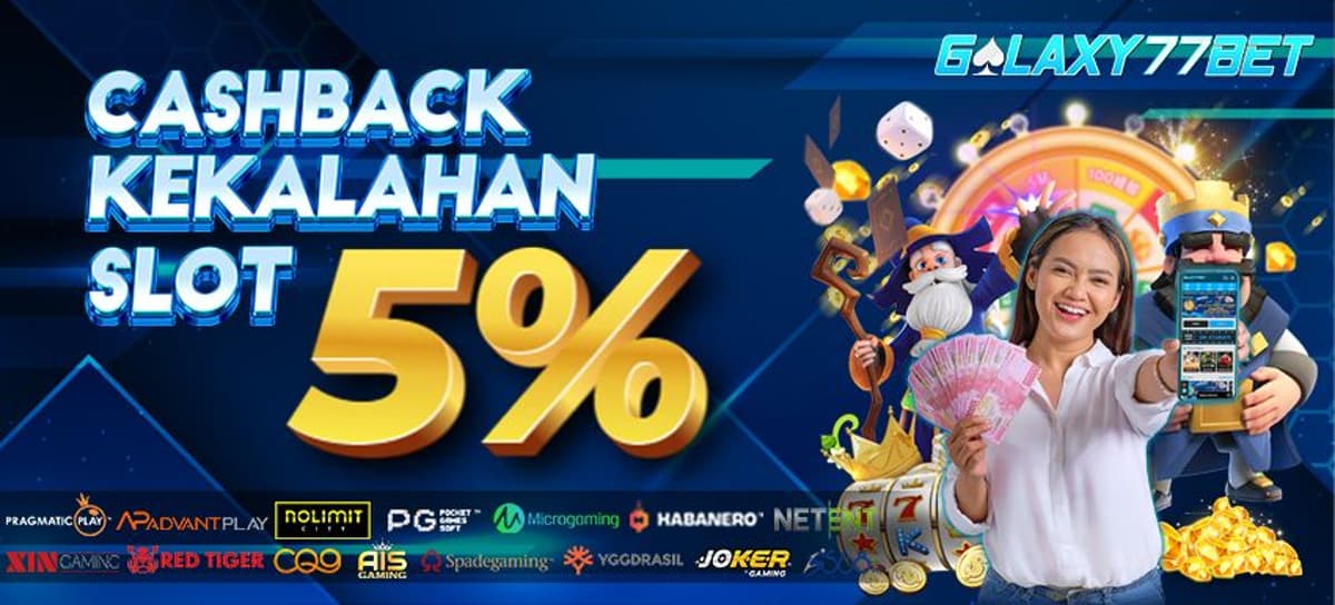 CASHBACK MINGGUAN KEKALAHAN SLOT 5%