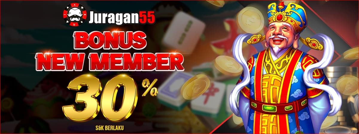 BONUS NEW MEMBER 30% JURAGAN55 Banner