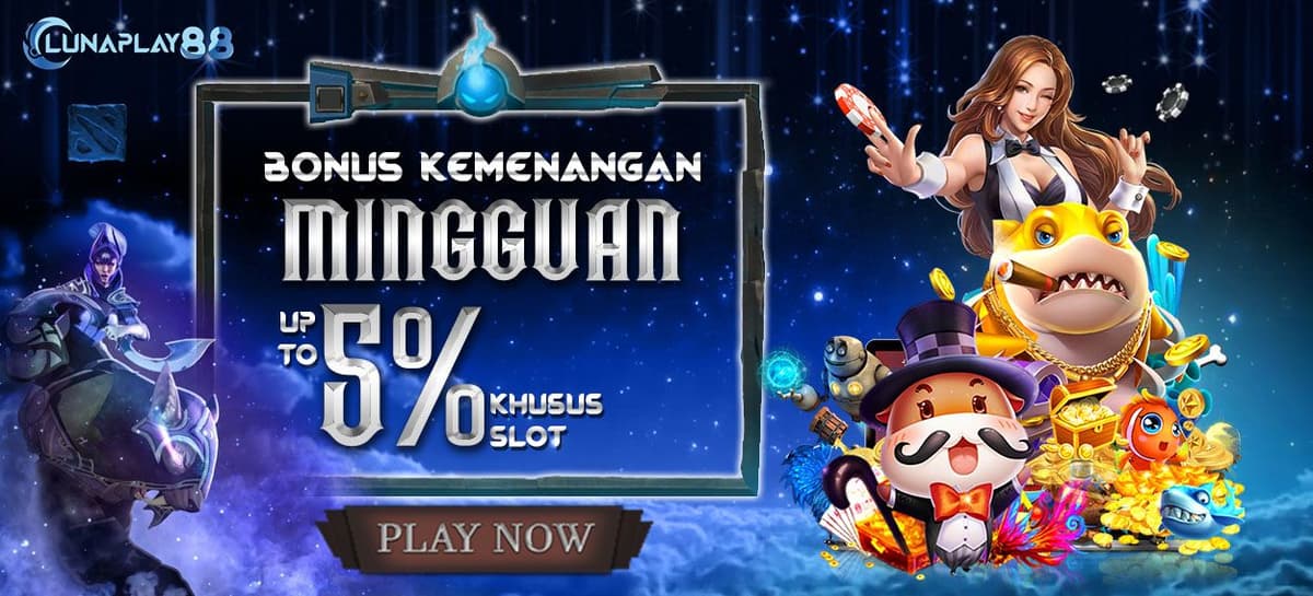 BONUS KEMENANGAN MINGGUAN UP TO 5% (KHUSUS SLOT)