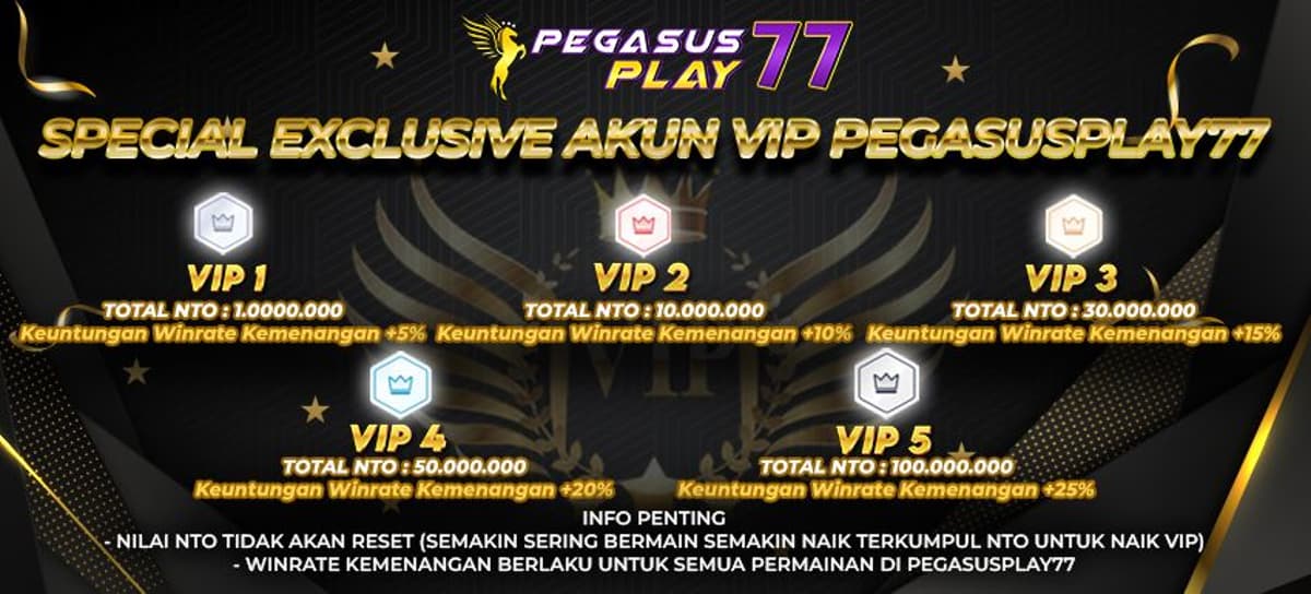 SPECIAL EXCLUSIVE AKUN VIP PEGASUSPLAY77