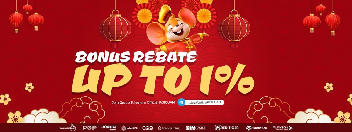 BONUS REBATE UP TO 1% SLOT & CASINO Banner