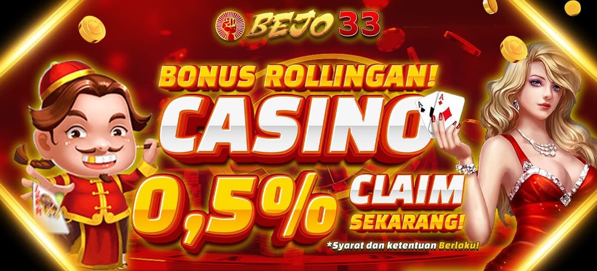 BONUS MINGGUAN LIVE CASINO ROLLINGAN 0,5%
