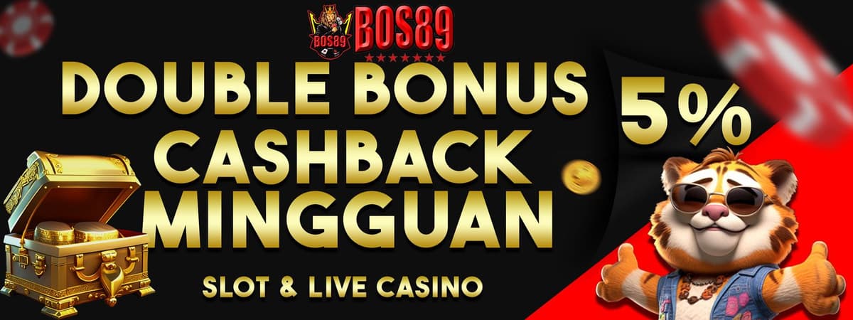 BONUS CASHBACK 5% LIVE CASINO DAN SLOT Banner
