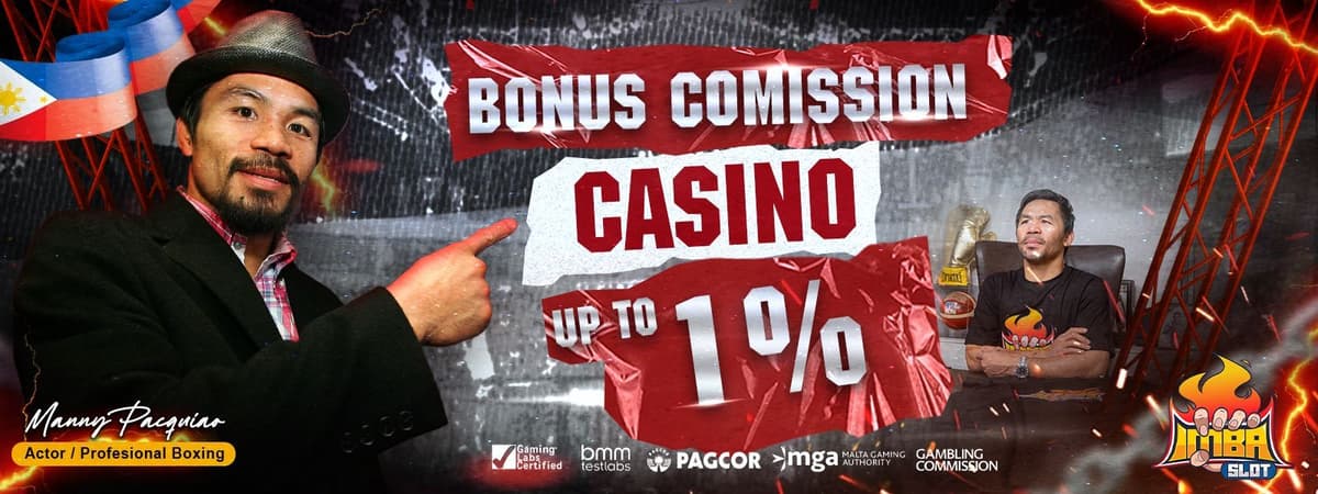 Bonus Comission Live Casino up to 1% Banner