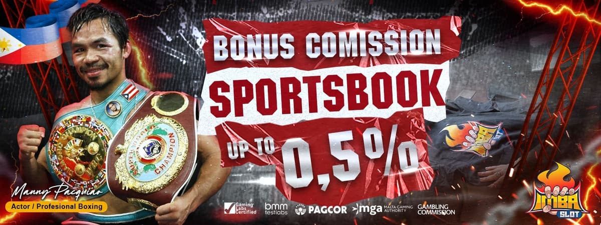 Bonus Comission Sportbook up to 0.5% Banner