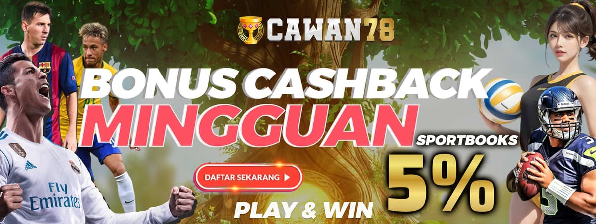 BONUS MINGGUAN SPORTBOOKS 5% Banner