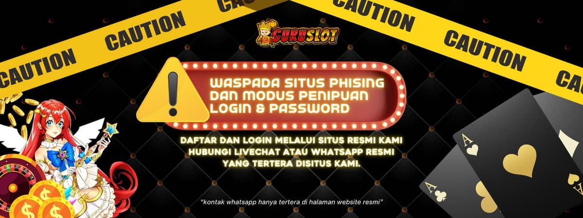 Warning Phising Guruslot Banner