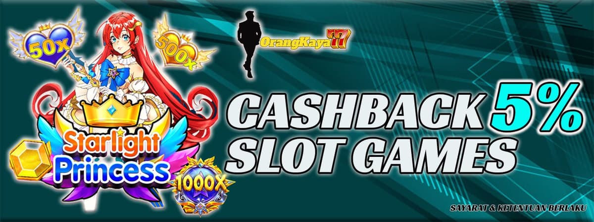 BONUS CASHBACK SLOT 5% Banner