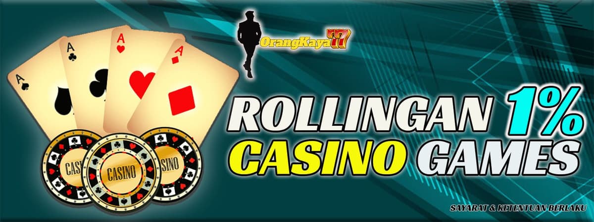 BONUS ROLLINGAN CASINO 1% Banner