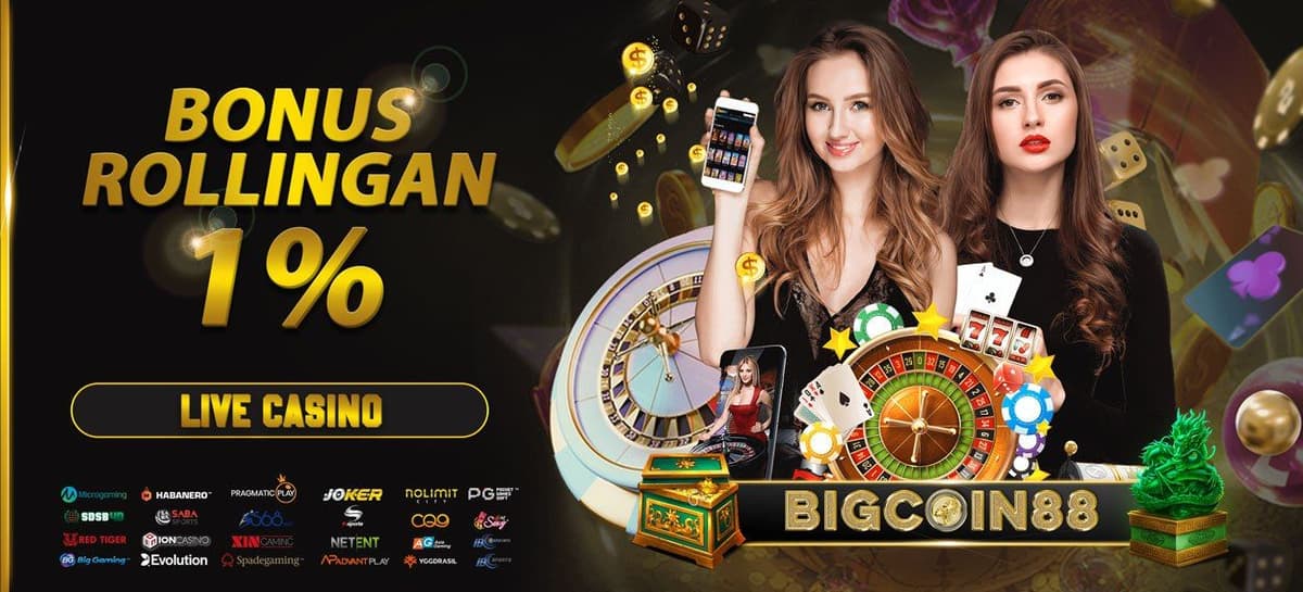 Promo BONUS ROLLINGAN LIVE CASINO 1% BIGCOIN88