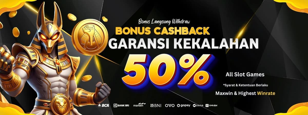 Bonus Garansi Kekalahan 50% Bulan89 Banner