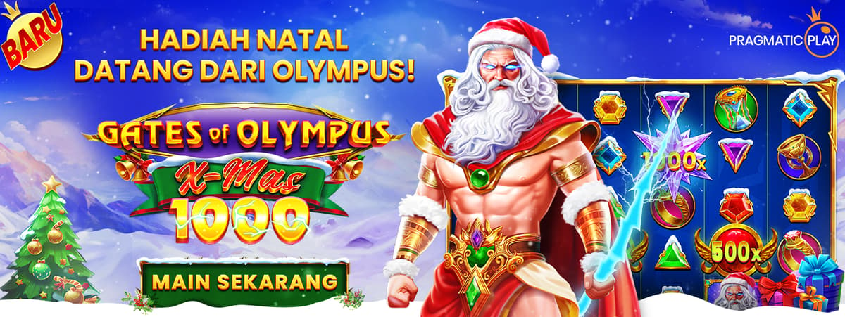 Pragmatic Play Exclusive Release - Gates of Olympus Xmas 1000 Banner