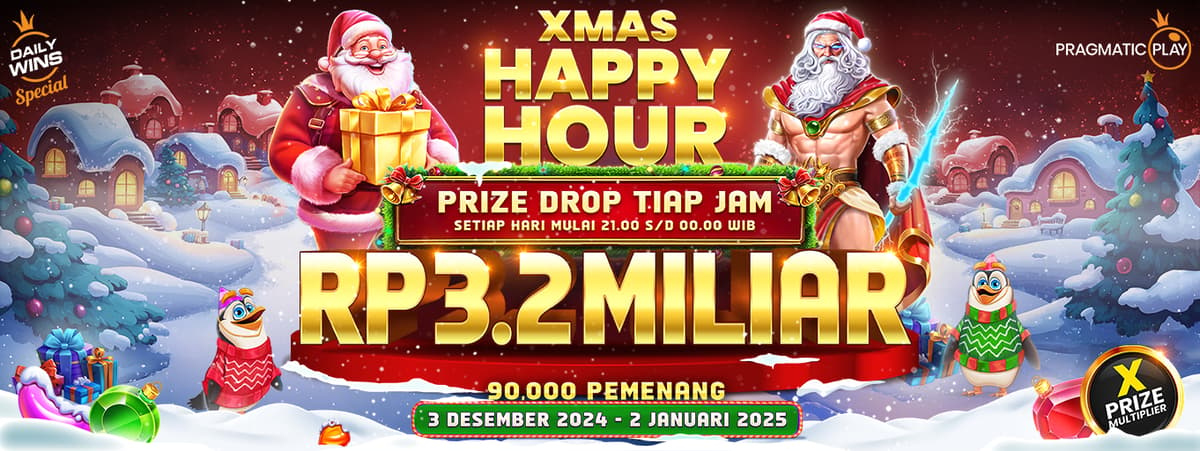 Pragmatic Play - Daily Wins Special:Xmas Happy Hour Banner