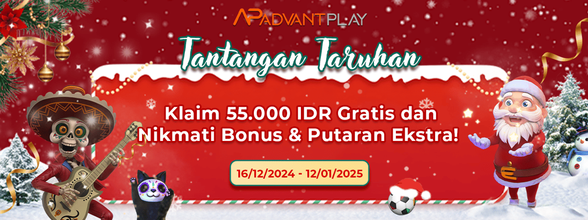 Advantplay - Claim Rp. 55,000 Rupiah dan Nikmati Bonus dan Putaran Extra! Banner