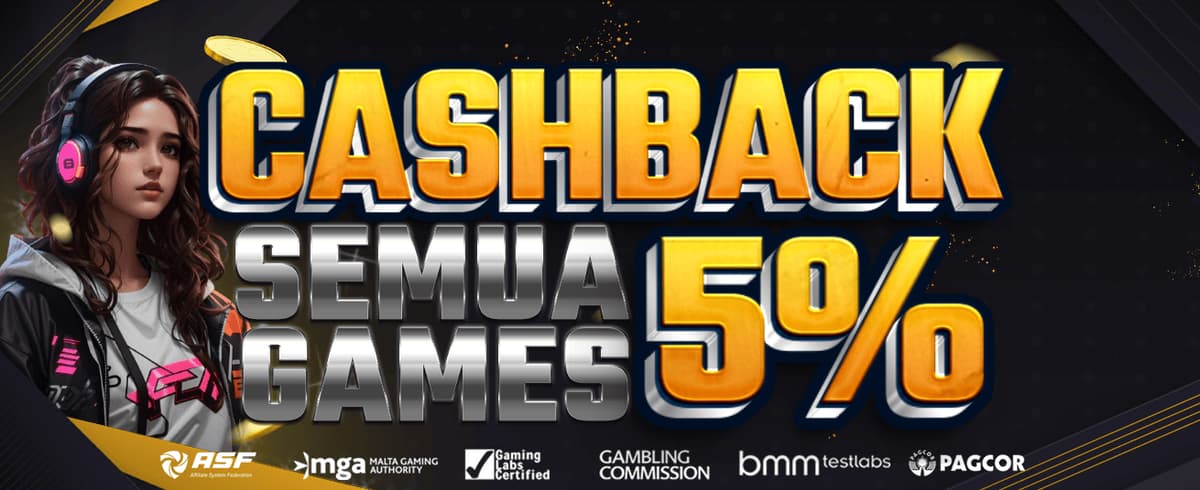 BONUS CASHBACK MINGGUAN 5%