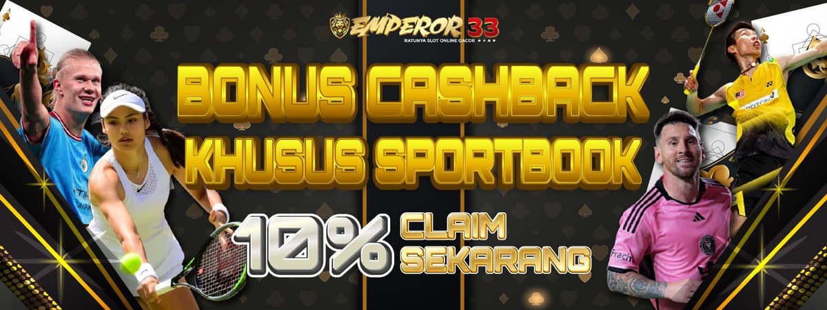 BONUS CASHBACK 10% (KHUSUS SPORTBOOK) Banner