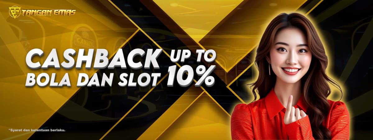 Cashback Bola dan Slot Up to 10% Banner