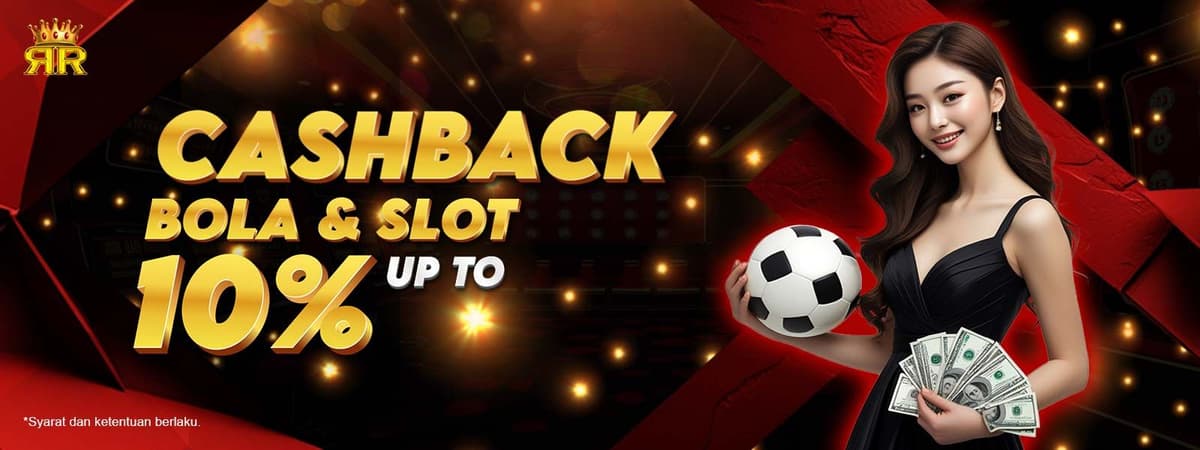 Cashback Bola dan Slot Up to 10% Banner