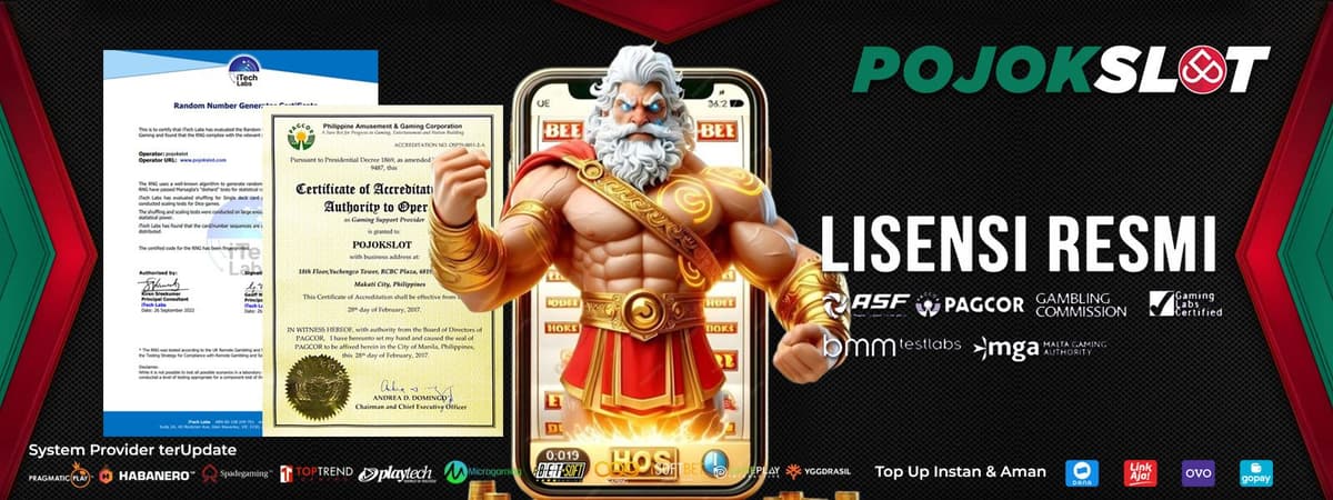 PojokSlot lisensi resmi Banner