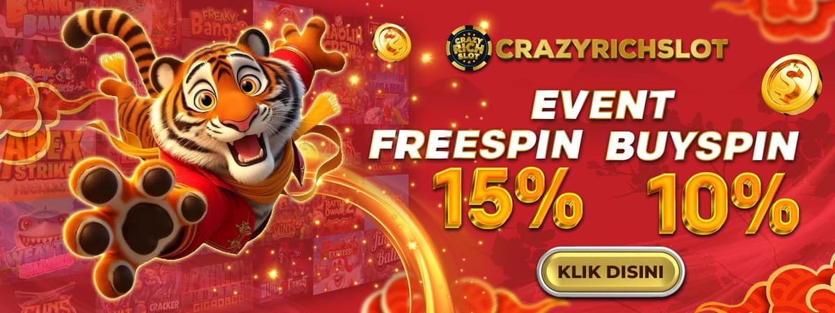 Promo EVENT BUYSPIN 10% & FREESPIN 15% - CRAZYRICHSLOT