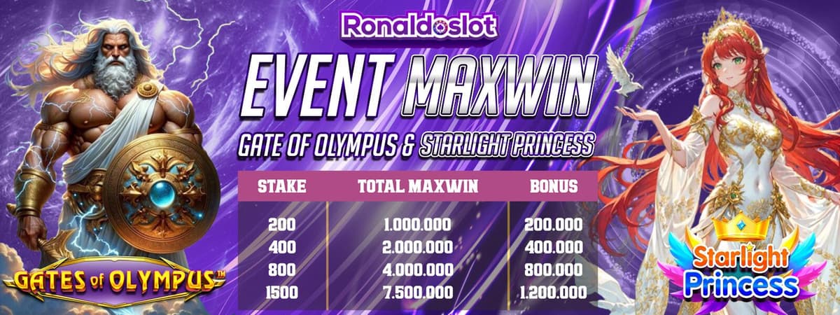 RONALDOSLOT BONUS MAXWIN - GATES OF OLYMPUS & STARLIGHT PRINCESS