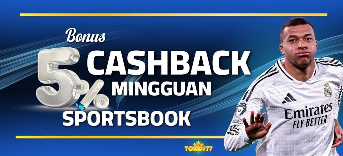 CASHBACK SPORTSBOOK 5% MINGGUAN