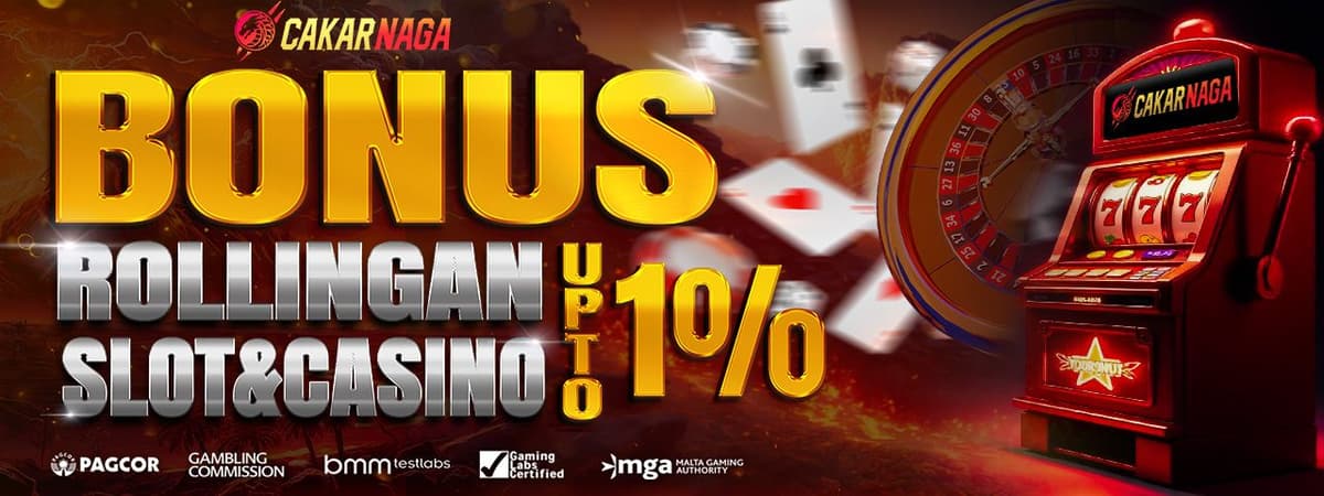 BONUS ROLLINGAN SLOT & CASINO 1% TANPA BATAS MAKSIMAL !!!