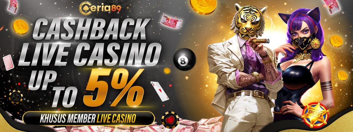 CASHBACK LIVE CASINO 5% CERIA89
