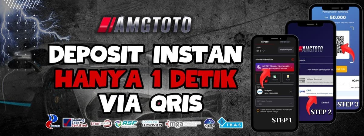 Deposit Instan QRIS AMGTOTO Banner