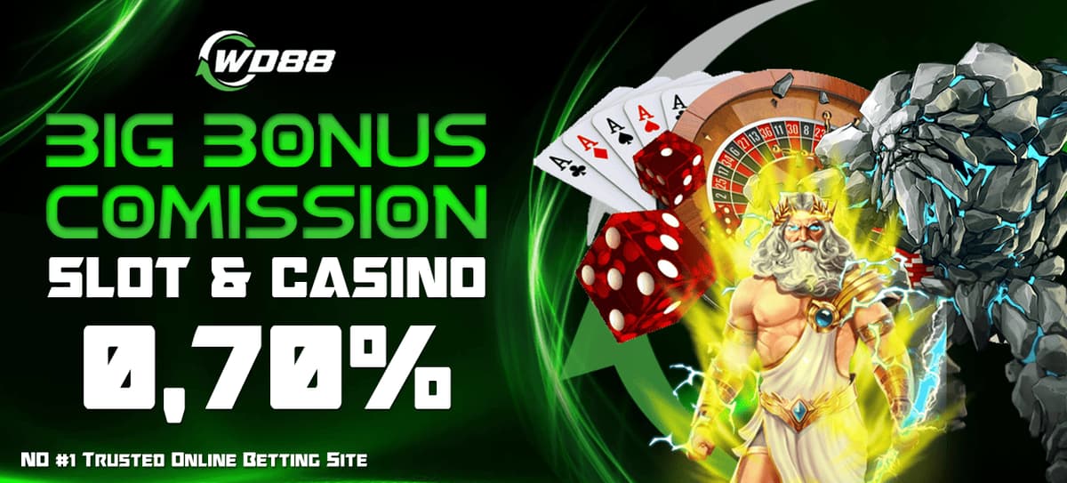 Bonus Commission Live Casino & Slot Up To 0.70% Banner