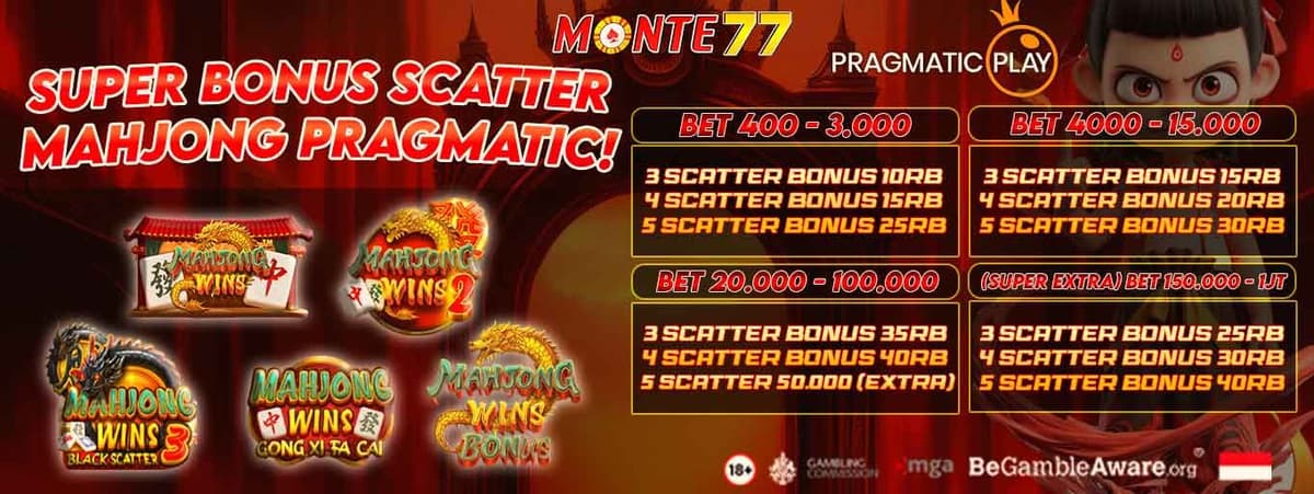 Promo EXTRA BONUS SCATTER MAHJONG WINS PRAGMATIC