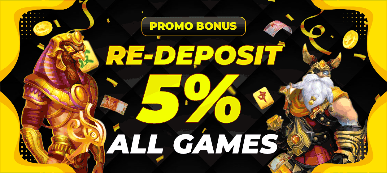 REDEPOSIT 5% ALL GAMES