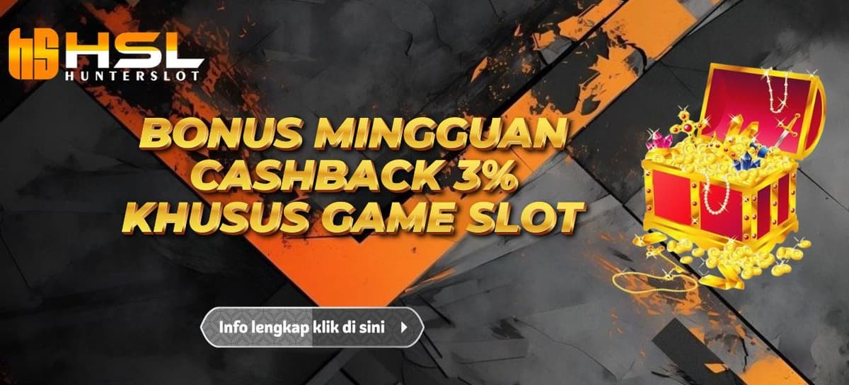 BONUS MINGGUAN CASHBACK 3% KHUSUS GAMESLOT