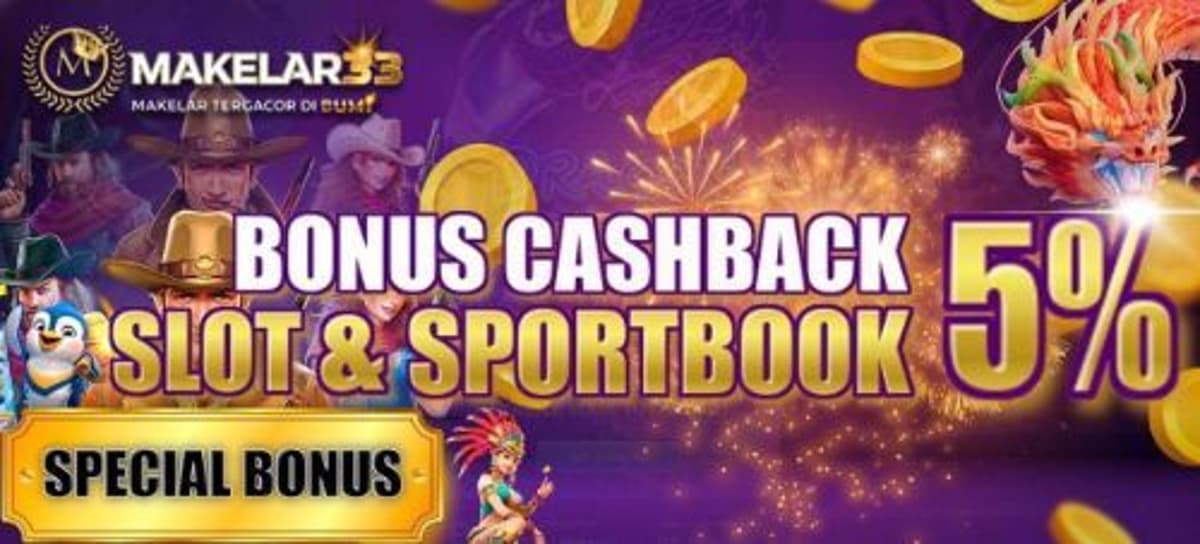 BONUS CASHBACK SLOT GAMES DAN SPORTSBOOK 5%