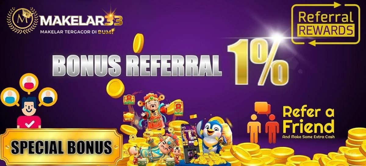 BONUS REFFERAL 1% (SEUMUR HIDUP)