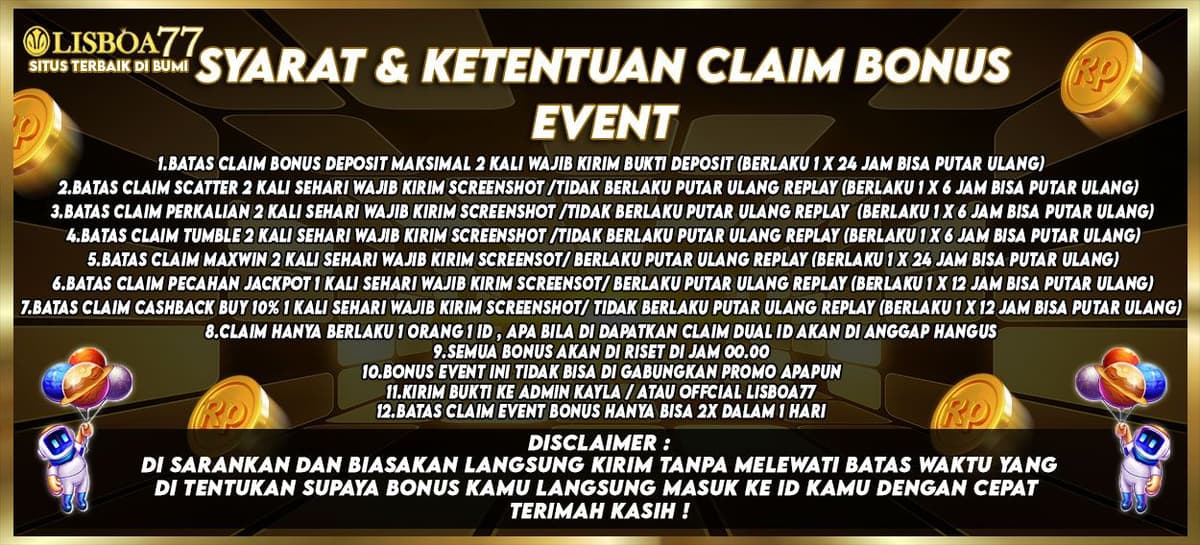 SYARAT DAN KETENTUAN CLAIM