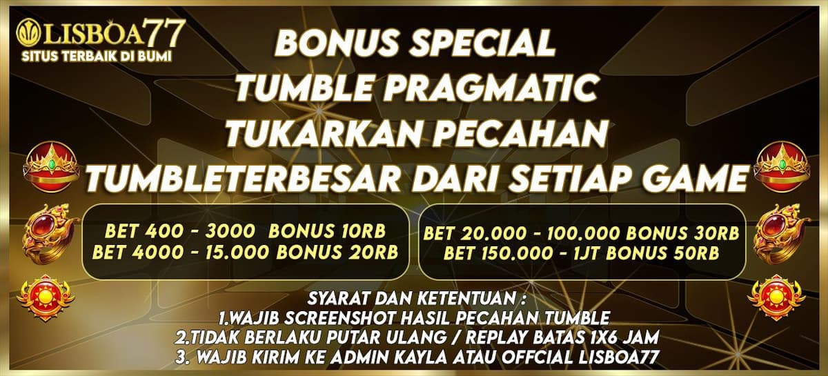 Promo BONUS PECAHAN TUMBLE PRAGMATIC PLAY