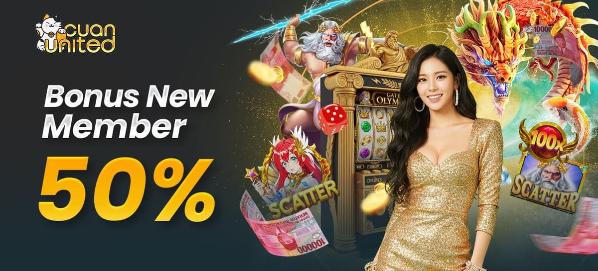 WELCOME BONUS NEW MEMBER 50% Banner