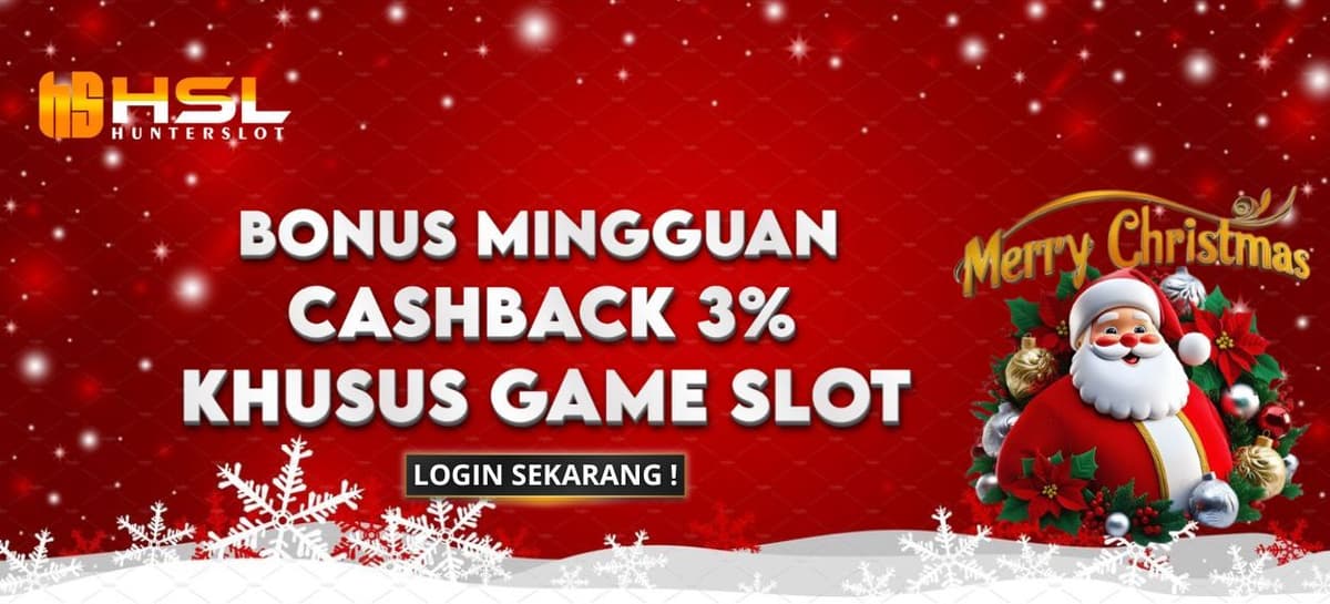 BONUS MINGGUAN CASHBACK 3% KHUSUS GAMESLOT