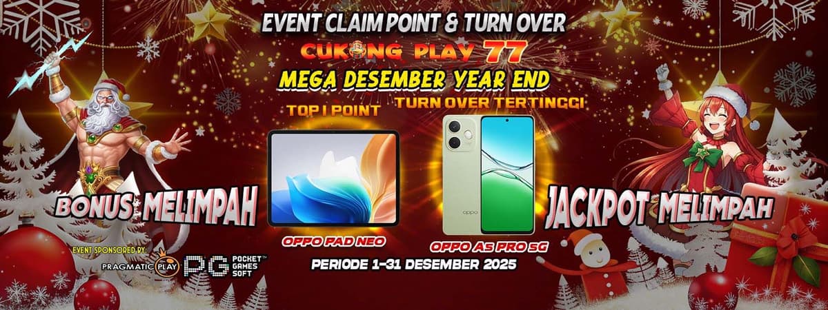 EVENT BULANAN CUKONGPLAY77 DESEMBER Banner