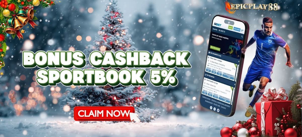 CASHBACK 5% KHUSUS SPORTSBOOK SELAMA 1 MINGGU