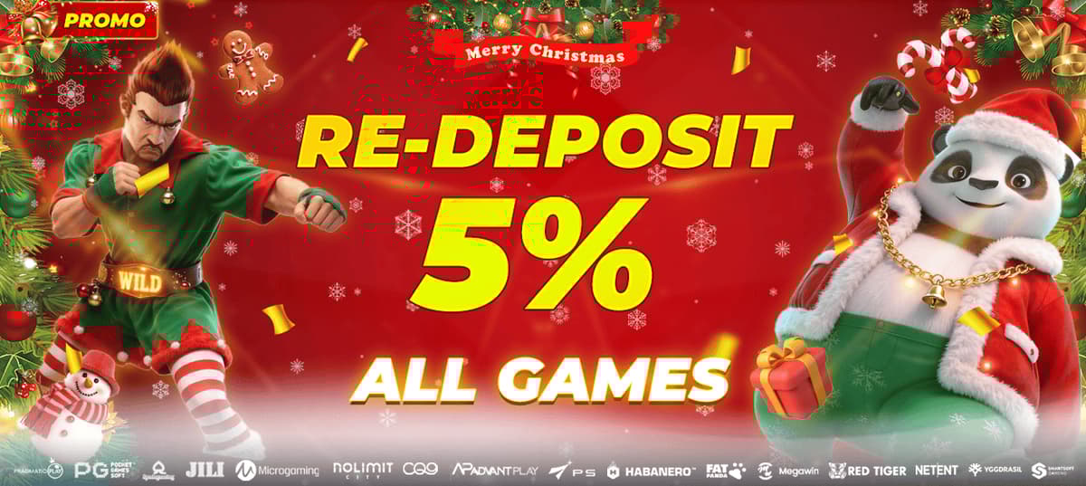REDEPOSIT 5% ALL GAMES