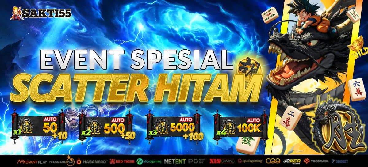 SAKTI55 Special Event Kombinasi Black Scatter MAHJONG WINS 3 Banner
